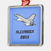 F16 Fighting Falcon-ontwerp Metalen Ornament (Links)