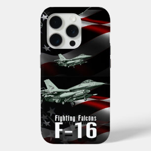 F16 gevechten valken gevechtsvliegtuig telefoon ge iPhone 15 pro case