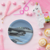 F16 Strijd tegen valken militaire jets Papieren Bordje (Feest)