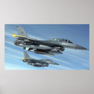 F16 Strijd tegen valken militaire jets Poster