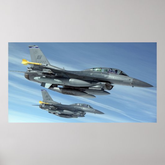F16 Strijd tegen valken militaire jets Poster (Voorkant)