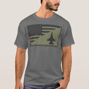 F16 Viper US-vlag gedempt T-shirt