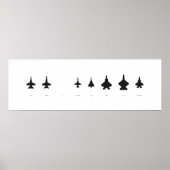F17-35 Fighter Sihlouettes Poster (Voorkant)
