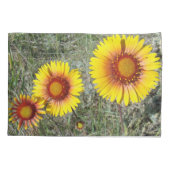 F17 Gele Wilde Bloemen Gaillardia Kussensloop (Achterkant)