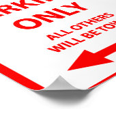 F18 Alleen parkeertekens voor paarden Poster (Hoek)