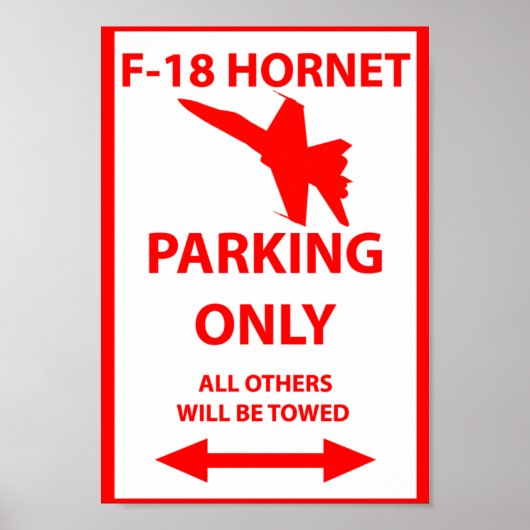 F18 Alleen parkeertekens voor paarden Poster (Voorkant)