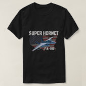 F18 FA18E Super Hornet Jet Vliegtuig Militaire Luc T-shirt (Design voorkant)