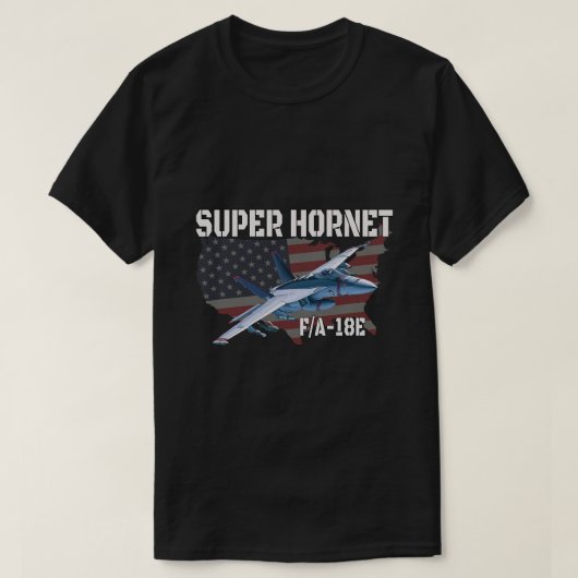 F18 FA18E Super Hornet Jet Vliegtuig Militaire Luc T-shirt (Design voorkant)