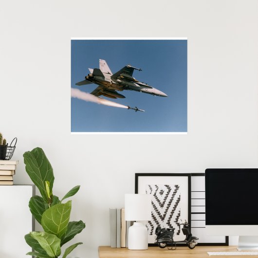 F18 Fires Sidewinder Poster (Thuiskantoor)