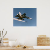 F18 Fires Sidewinder Poster (Keuken)