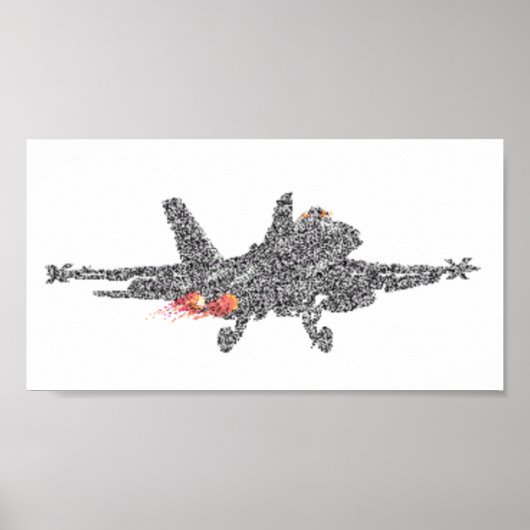 F18 Hornet Fighter Jet - Statisch Poster (Voorkant)