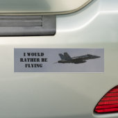 F18 Hornet straaljager tijdens de vlucht Bumpersticker (Op auto)