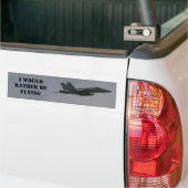 F18 Hornet straaljager tijdens de vlucht Bumpersticker (Op Truck)