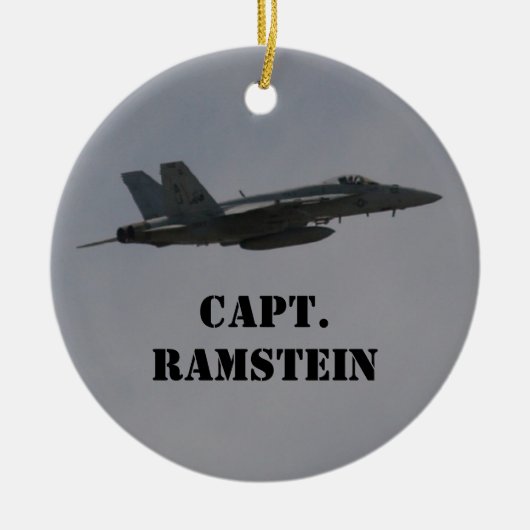 F18 Hornet straaljager tijdens de vlucht Keramisch Ornament (Voorkant)
