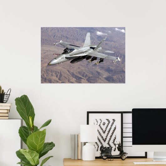 F18 Over Afghanistan Poster (Thuiskantoor)