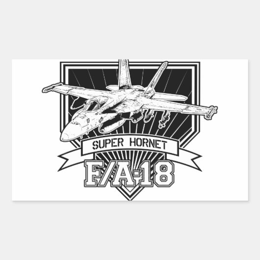 F18 Super Hornet Rechthoekige Sticker (Voorkant)