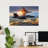 F18's vrijmakende vlammen poster (Thuiskantoor)