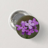 F19 Paarse Wildbloemen Dames Rocket Ronde Button 3,2 Cm (Voorkant /achterkant)