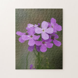F19 Paarse Wilde Bloemen Dames Raket Legpuzzel