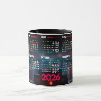 F1 2026 Calendar Mug Mok
