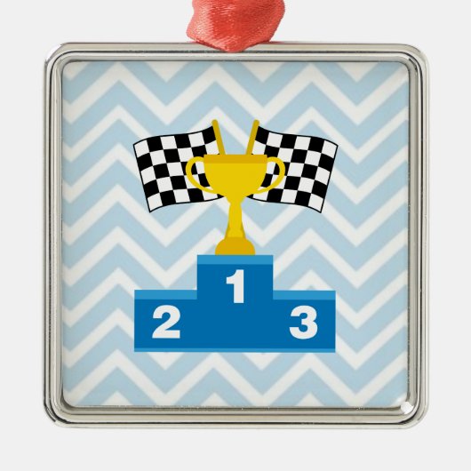 F1 Autoraciëntrofie en ranking op Chevron Metalen Ornament (Voorkant)