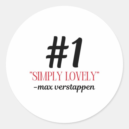 F1 Max gewoon een leuke Sticker (Voorkant)