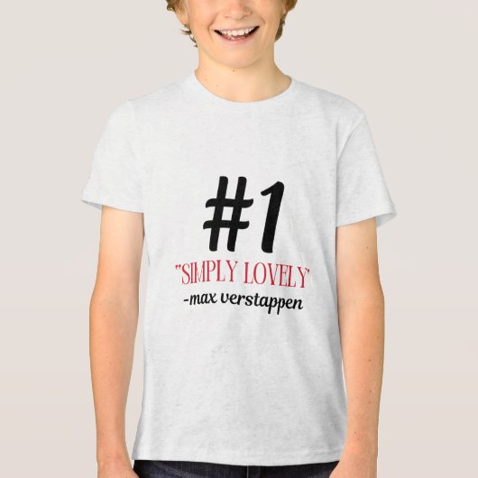 F1 Max Simply Lovely Sticker Tri-Blend Shirt (Voorkant)