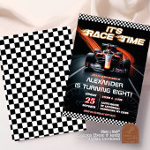 F1 Racing Rode Auto Verjaardagsjongen Kaart