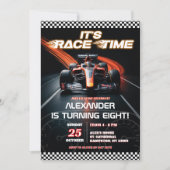 F1 Racing Rode Auto Verjaardagsjongen Kaart (Voorkant)