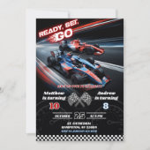 F1 Twee Raceauto Verjaardag Kaart (Voorkant)