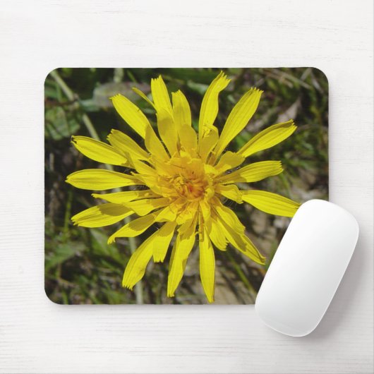 F21 Gele wilde bloem met een pijlstoot Muismat (Met muis)
