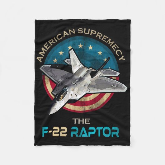F22 Raptor Amerikaanse patriottische jager 4e van Fleece Deken (Voorkant)