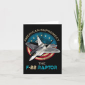 F22 Raptor Amerikaanse patriottische jager 4e van Kaart (Voorkant)