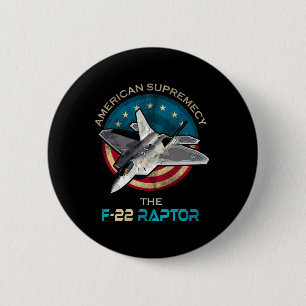 F22 Raptor Amerikaanse patriottische jager 4e van  Ronde Button 5,7 Cm
