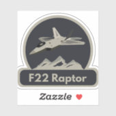 F22 Raptor Jet Fighter Sticker (Vel)