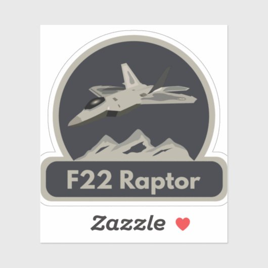 F22 Raptor Jet Fighter Sticker (Vel)
