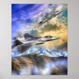 F22 RAPTOR-JETS OVER AMERIKA POSTER