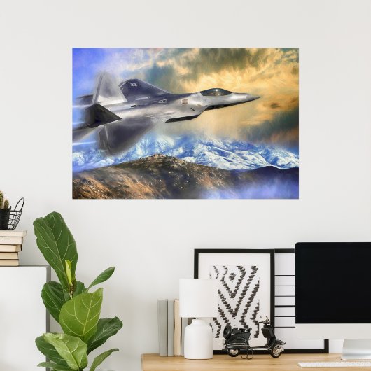 F22 RAPTOR-JETS OVER AMERIKA POSTER (Thuiskantoor)