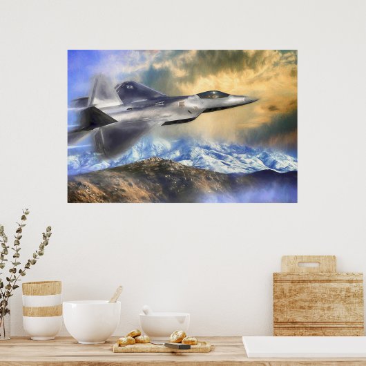 F22 RAPTOR-JETS OVER AMERIKA POSTER (Keuken)