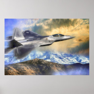 F22 RAPTOR-JETS OVER AMERIKA POSTER