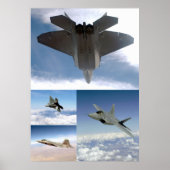 F22 Raptorenkollage Poster (Voorkant)