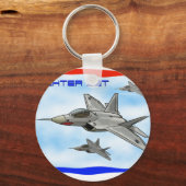 F22 Verkrachtingsstraalvliegtuig Sleutelhanger (Voorkant)