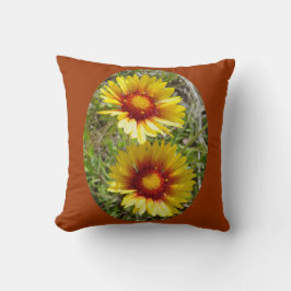 F25w Gele Wilde Bloemen Gaillardia Kussen