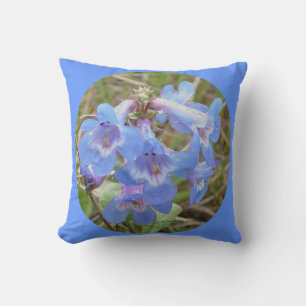 F28w Blauwe Wilde Bloemen Slanke Blauwe Baardtong Kussen