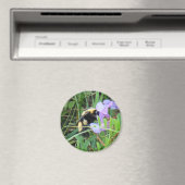 F2 Bijen op Paarse wilde bloem Magneet (Insitu (Vaatwasser))