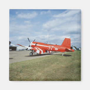 F2G-1D Super Corsair-vliegtuig aan het show van de Magneet