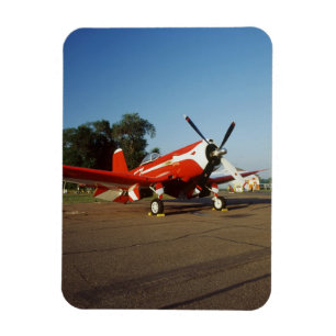 F2G-1D Supercorsair-vliegtuig aan de show in de lu Magneet