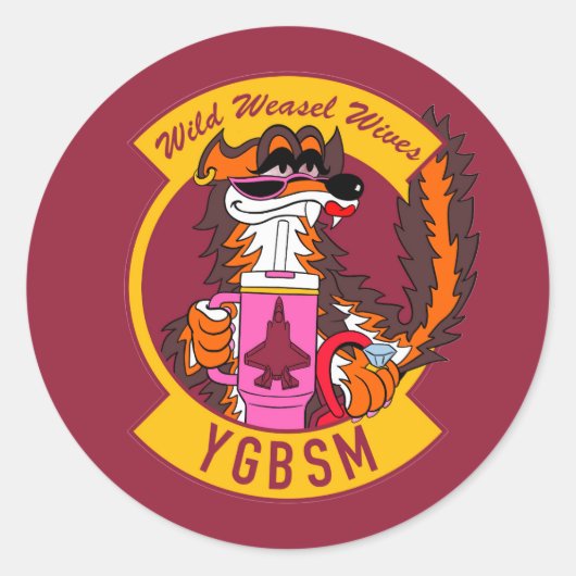 F35 Wild Weasel-echtgenotes sticker (Voorkant)