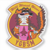 F35 Wild Weasel-echtgenotes vinyl sticker (Voorkant)