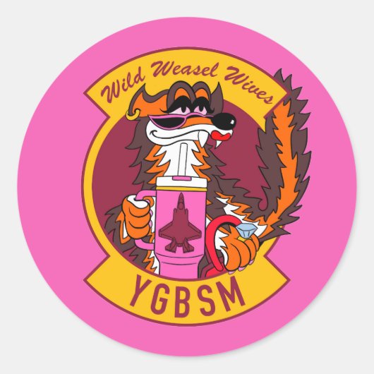 F35 Wild Weasel Wives Sticker (Voorkant)